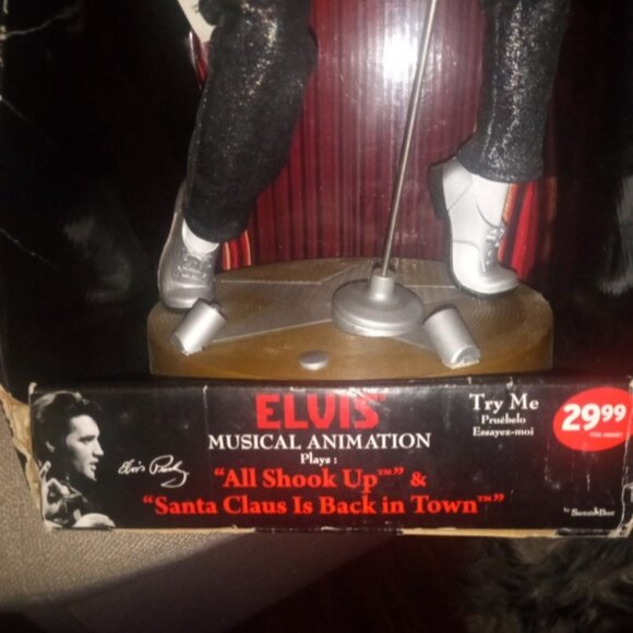 Elvis Presley Santas Best Musical Animation Figure Dancing All Shook Up Town - Picture 9 of 10